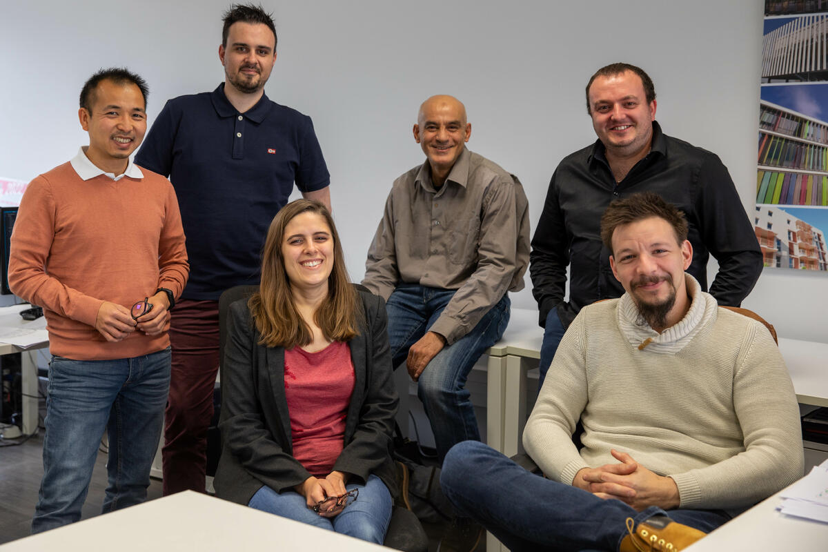 From left to right:
Dao LE (Engineer) – Maxime VANET (Draftsman) – Chloé LAYMET (Draftswoman) – Moussa SMAI (Draftsman-projector) – Corentin CHARRASSE (Agency Manager and Business Engineer) – Charles MOLLARD (Draftsman)