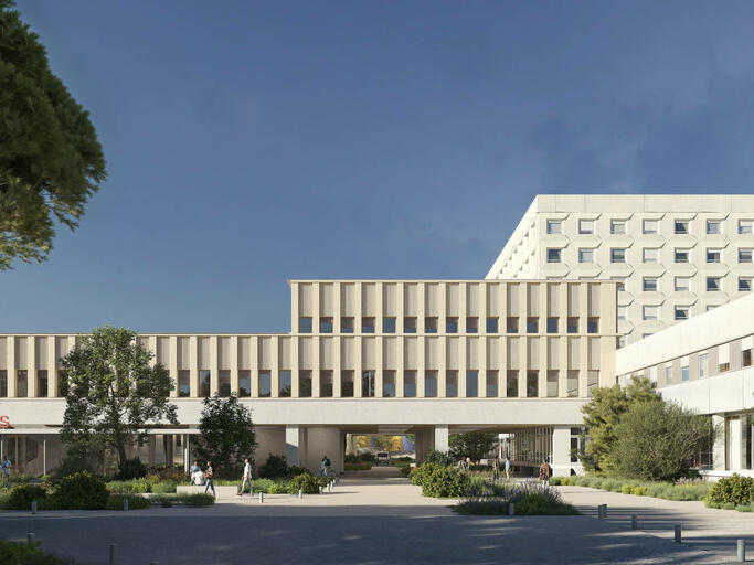 ouveau b&acirc;timent d'hospitalisation, un centre d'h&eacute;modialyse et extension-restructuration des urgences adultes du Centre hospitalier d'Avignon